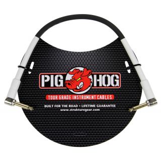 Инструментальный угловой кабель Pig Hog PH1RR 1ft 1/4" -1/4" 8mm Instrument Cable