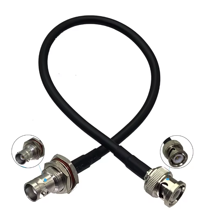 Koaksialnyy cable BNC Male / Female Bulkhead