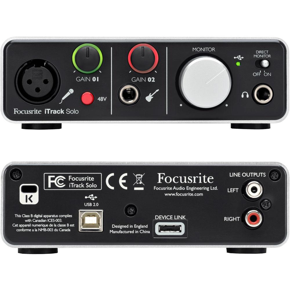 Аудиоинтерфейс Focusrite iTrack Solo (lightning cable) 2