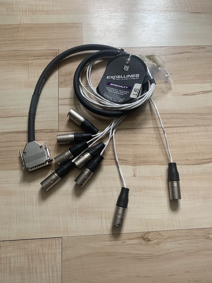 Кабель ProCo DB25 - 8 XLRm Cable 6