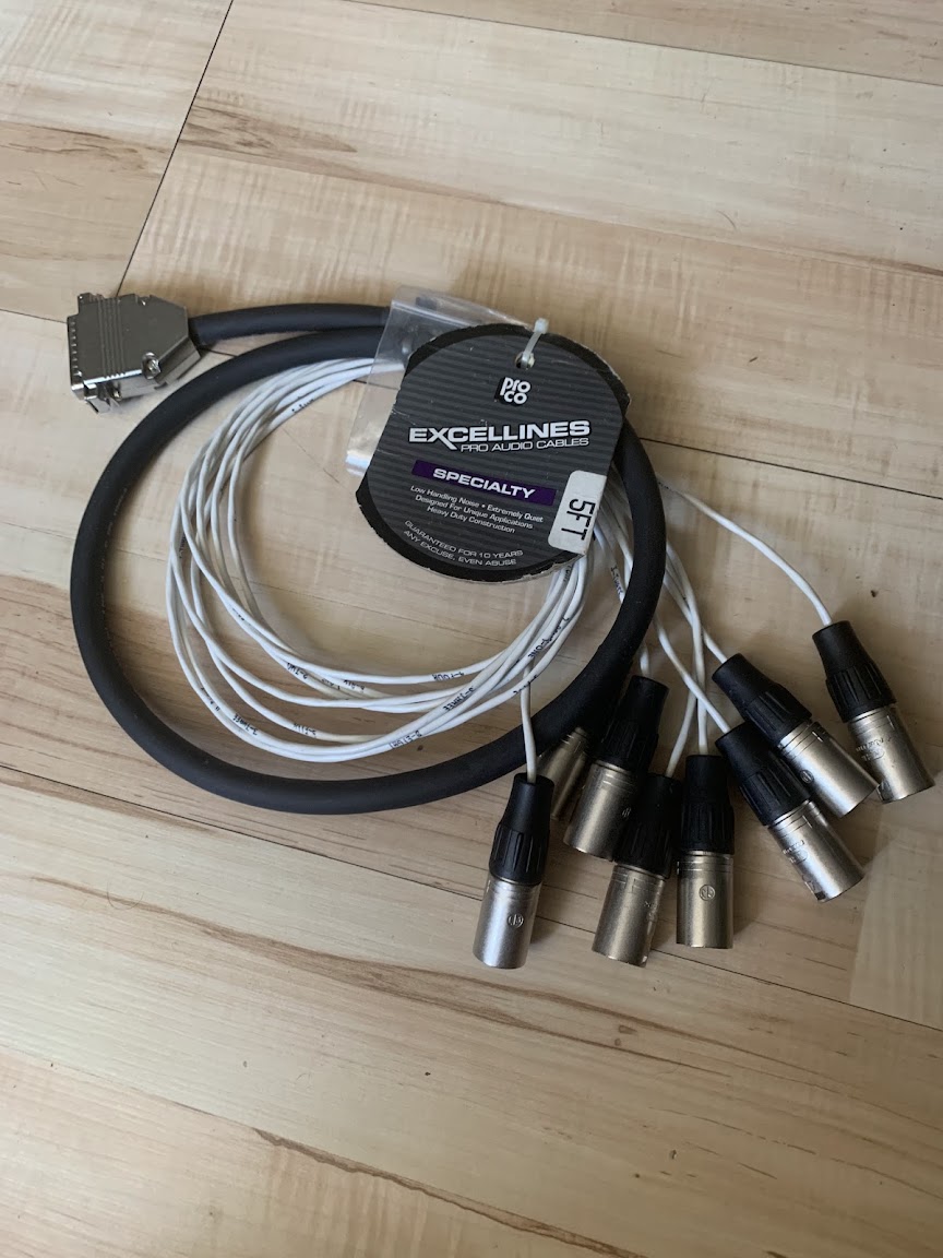 Кабель ProCo DB25 - 8 XLRm Cable 4