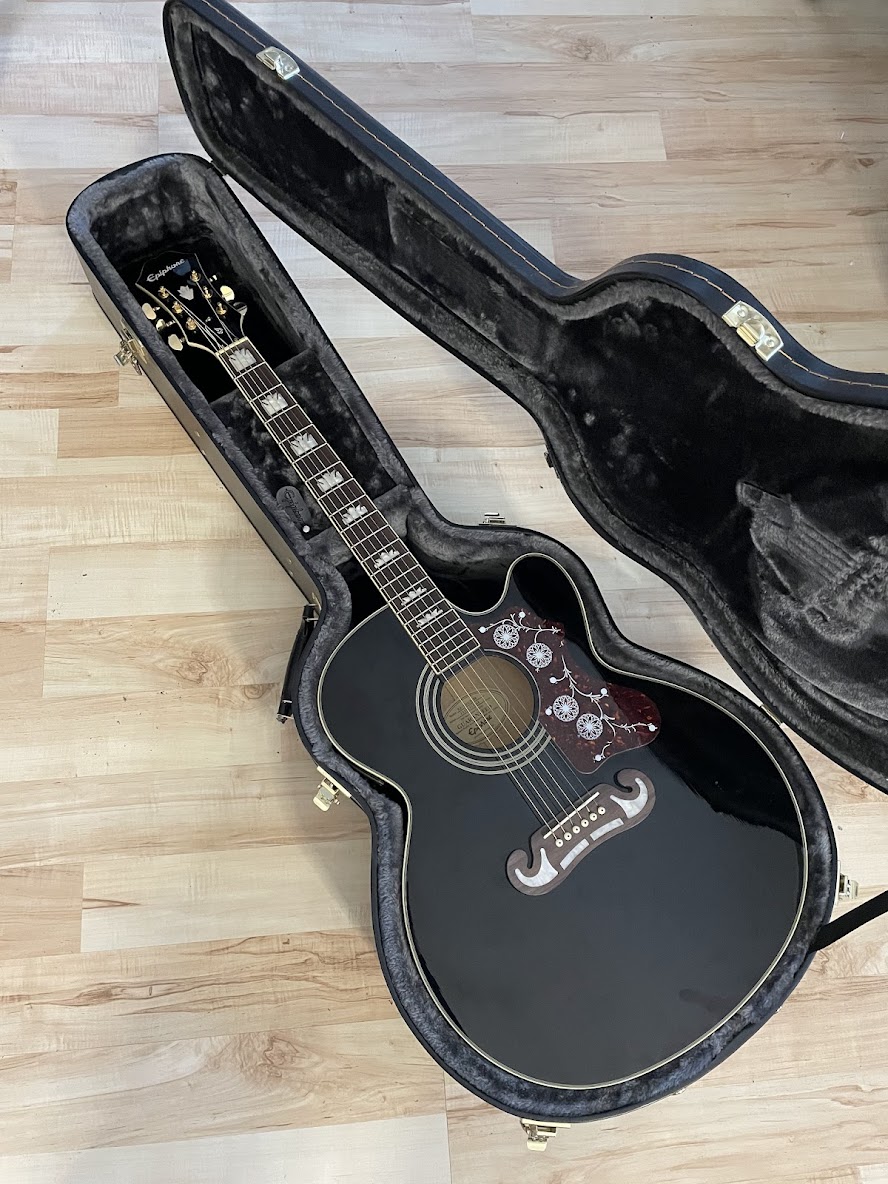 Електроакустична гітара Epiphone EJ-200Ce Bk Gld